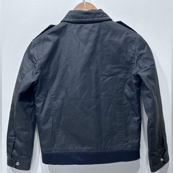 Quiksilver Kids Black Waxed Cotton Utility Bomber Jacket Size S (8–10) Boys - Picture 10 of 14